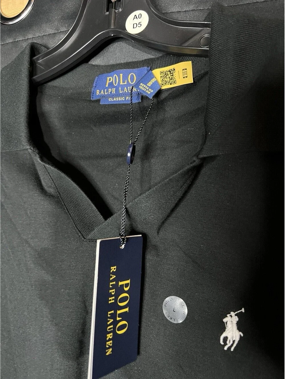 NWT Mens Classic Fit Polo Ralph Lauren Black Large